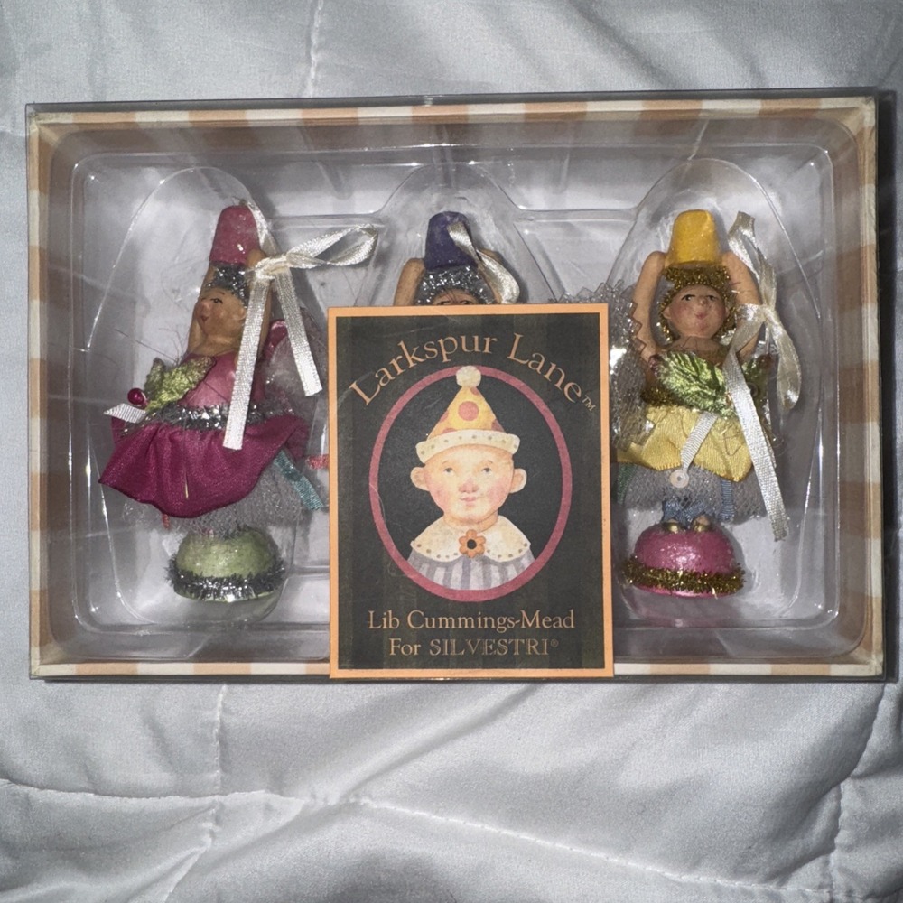 NIB VTG Larkspur Lane Lib Cummings-Mead For Sylvestri Mini Sugar Plum Fairies